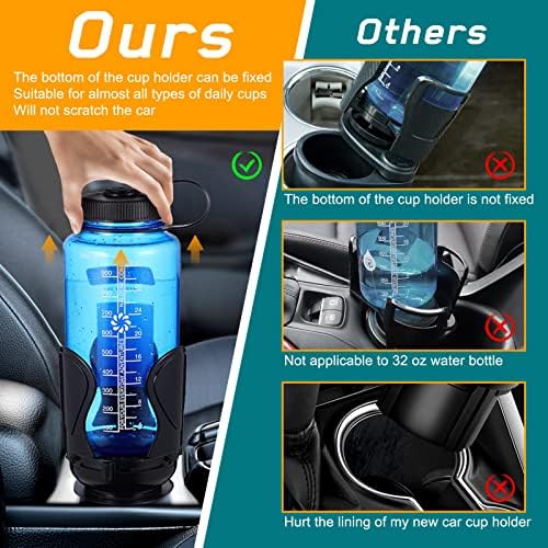 מחזיק כוס מכוניות מרחיב לרכב [כבד] מחזיק חזק מתכוונן, התואם לבקבוק הידרו, יטי, או רוב הבקבוקים והספלים ב -2.6